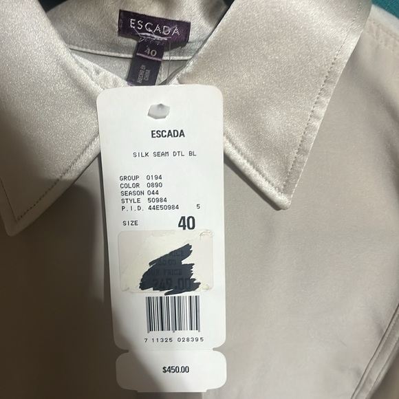 Champagne silk satin blouse, form Escada - Picture 2 of 5